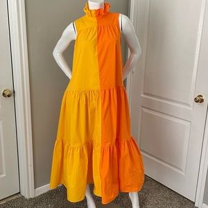 Christopher John Rogers For Target Yellow/Orange Sleeveless Dress Women’s Sz M